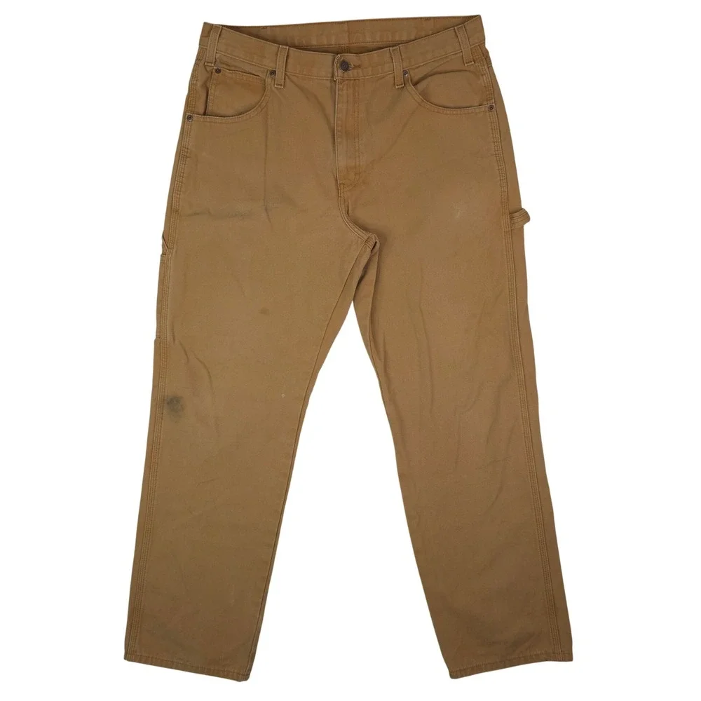 Dickies Carpenter Pants Mens‎ 34x32 Brown Duck Canvas Utility Workwear Gorpcore